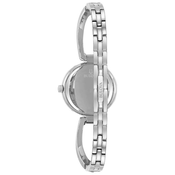SALE! Bulova White Diamond Clasp Watch - Picture 4 of 6